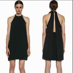 A.L.C chiffon high neck trapeze dress